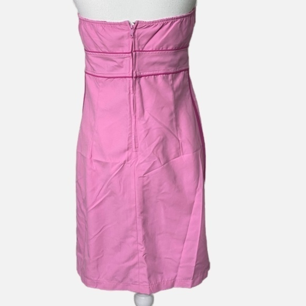 Vintage Reversible Strapless Y2K Pink Mini Dress With Floral Print - Picture 4 of 15